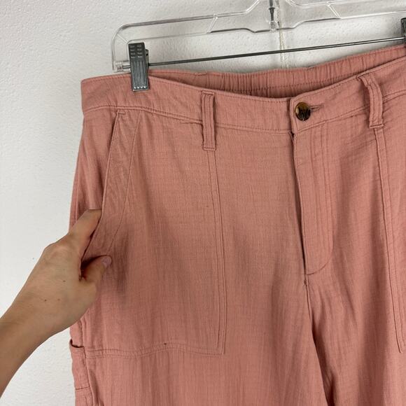 NWT Old Navy Slouchy Cropped Cotton Pants - Picture 4 of 6